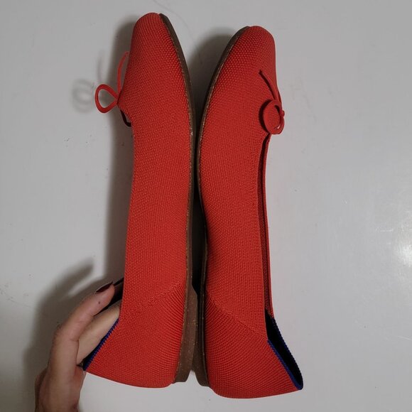 NEW Rothy's The Ballet Flats Womens 11.5 Glamour Red Holiday Comfort Chic - Picture 6 of 7